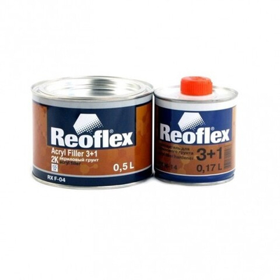 REOFLEX Грунт 3+1 REOFLEX Серый (0,5л+отв.0,17л) (к-т)