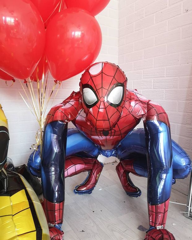 AN Шар фигура ходячая "Человек-Паук" 36"/91 см х 36"/91 см (под воздух)