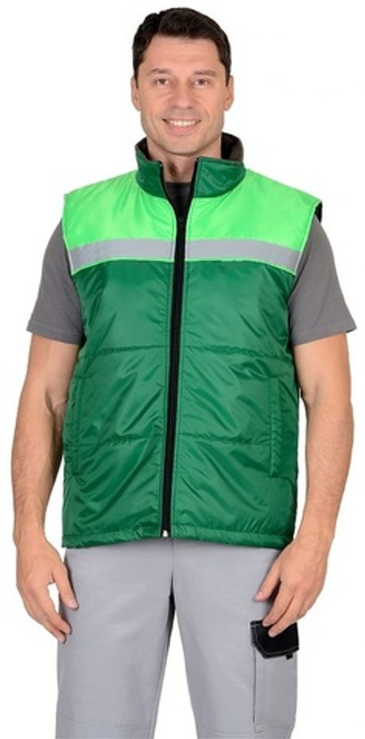 Жилет ЗЕЛЕНЫЙ с салатовым