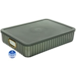 Корзина для хранения с крышкой «ЭЛГАТТ», цвет темно-серый, 36*26*8,5см (лейбл Селфи)