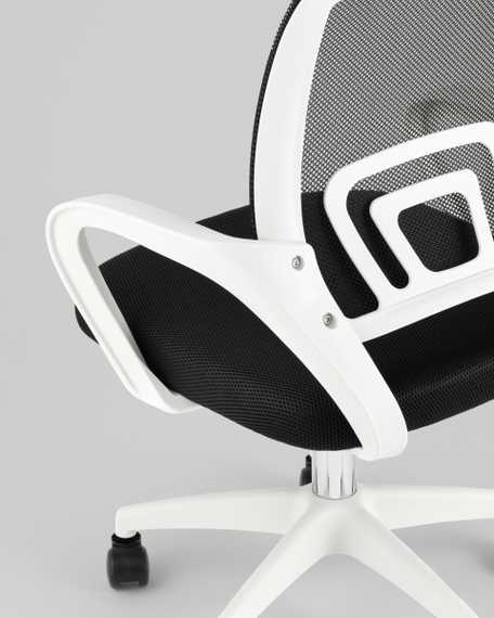 Кресло офисное TopChairs Simple SN черный пластик белый