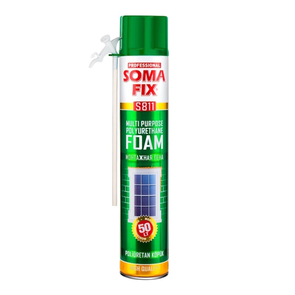 Пена монтажная SOMA FIX   750мл  всесезонная  50л  / S811 * АКЦИЯ