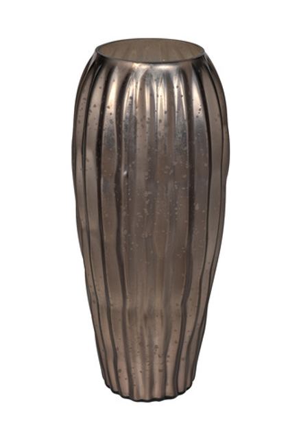 Ваза стеклянная 15.5x47см Garda Decor черный оникс