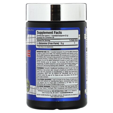 ALLMAX, Essentials, глютамин, 100 г (3,53 унции)