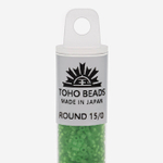 Японский бисер TOHO Round 15/0 (№7F), прозрачный матовый