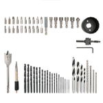 Набор сверл, бит и коронок в кейсе GREENWORKS 2944507, 60 предметов