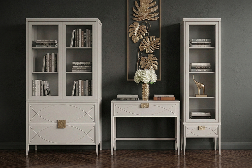 Консоль бежевая 1 ящик 100x80x40см Garda Decor