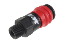 Переходник для компрессора 3/8" быстросъемный композитный с клапаном наружная резьба JTC