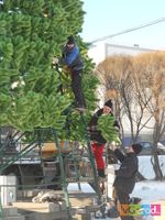 Уличная елка каркасная "Уральская сосна" (Леска) 15 м