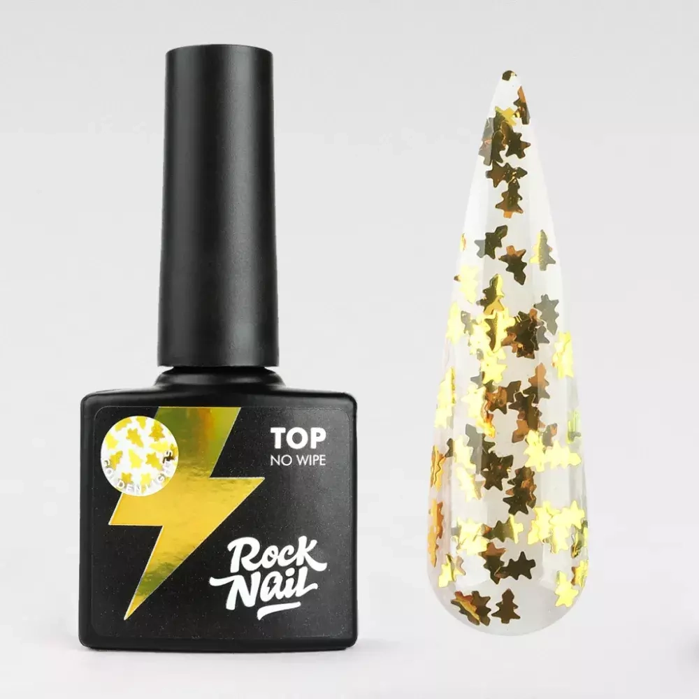 RockNail Топ ELKA Golden Lights (Ёлочки золотые), 10мл