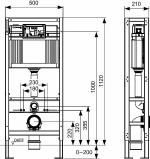 Инсталляция для унитаза TECE Profil 9500393 с двойной рамой