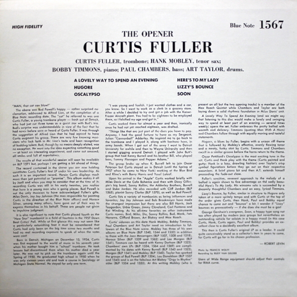 Curtis Fuller / The Opener (LP)