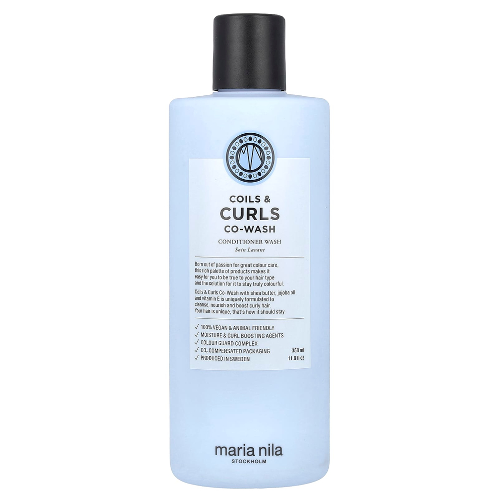 Maria Nila, Coils & Curls Co-Wash, кондиционер, 350 мл (11,8 жидк. унц.)