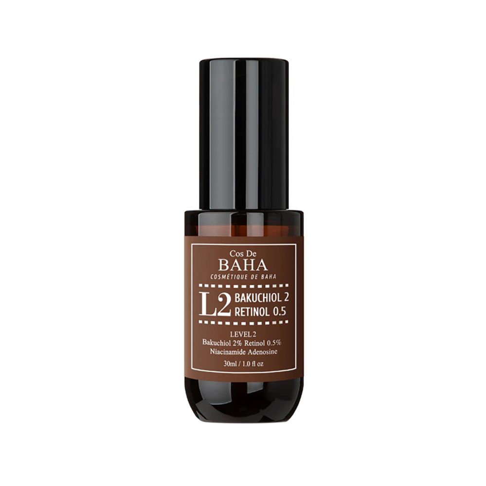 Cos de Baha Антивозрастная сыворотка с бакучиолом и ретинолом- L2 Bakuchiol &amp; Retinol Serum, 30мл