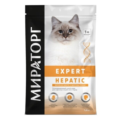 Мираторг Expert VET Hepatic - диета для кошек при заболеваниях печени