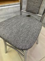 Стул Марсель каркас хром трапец. рогожка серая