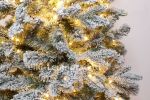 Заснеженная ель с гирляндой «Барокко» теплый свет (Литая+пвх) 210 см / 2,1 м