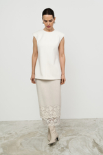 Юбка миди из трикотажа