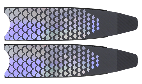 Лопасти Leaderfins Pure Carbon Limited Edition Rainbow Mirror 20°, 80 см