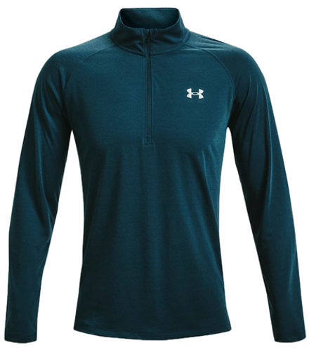 Теннисная футболка Under Armour Men's UA Streaker Run 1/2 Zip - blue note/reflective