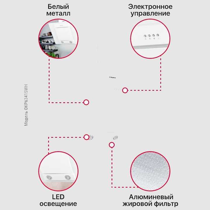 Наклонная вытяжка Hansa OKP6341SWH