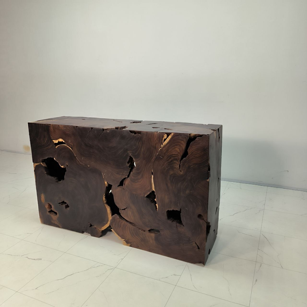 Консоль из корня тикового дерева 50094 Деви (138*40*80)