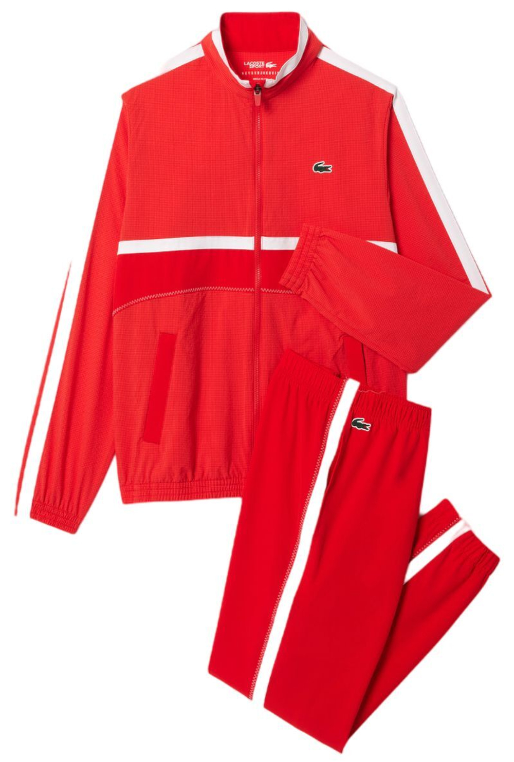 Мужской теннисный костюм Lacoste Sport x Novak Djokovic Sportsuit - красный