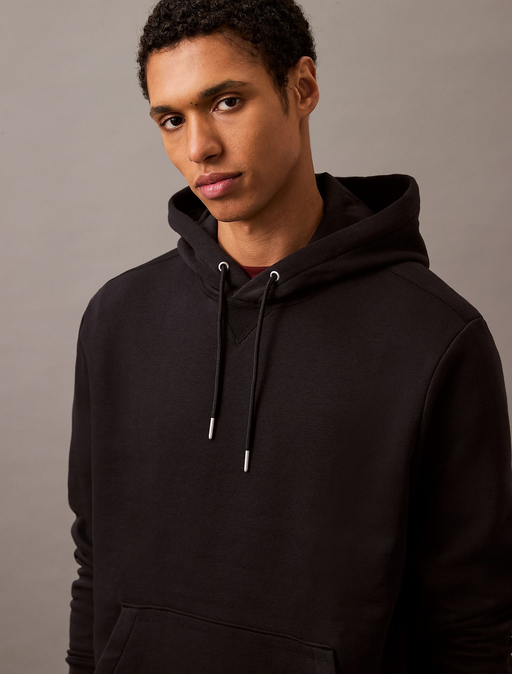 Худи Calvin Klein Monogram Logo Patch Fleece Black Beauty
