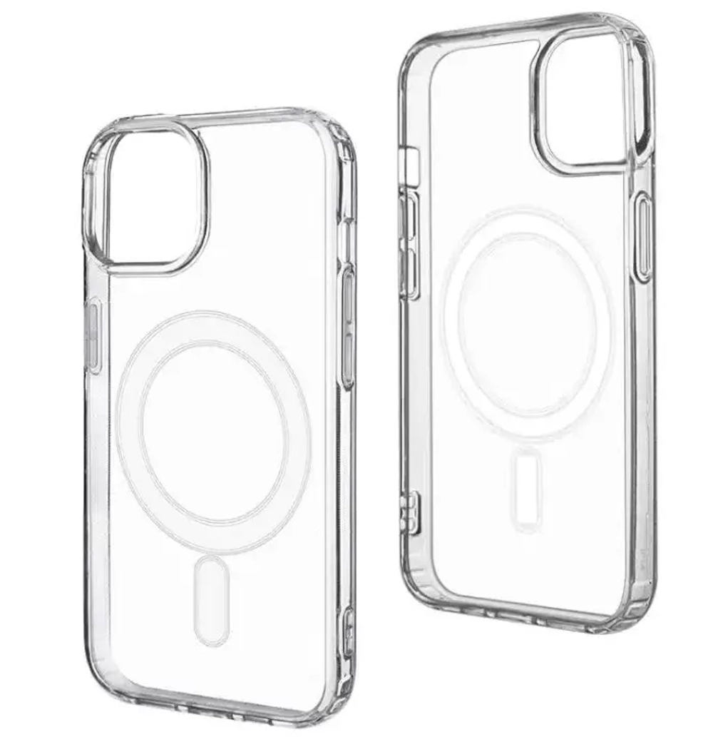 Чехол-накладка Clear Case Magsafe для iPhone 15 Pro пластиковый (прозрачный)