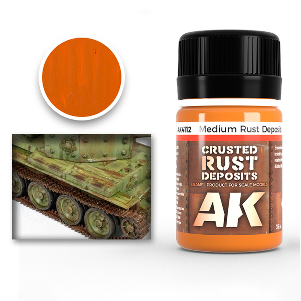Эмалевый эффект ржавчины AK Interactive - Medium Rust Deposits 35ml