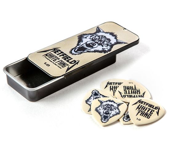 Медиаторы в коробочке, 6шт, 1,0мм, Dunlop PH122T1.0 White Fang