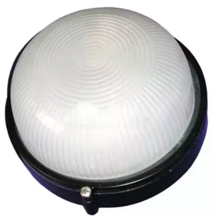 Светильник НПП-100w круглый термостойкий без решетки IP54 черный