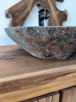 Раковина из речного камня RS-65893 63х46х15 из натурального камня