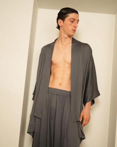Кимоно мужское серое