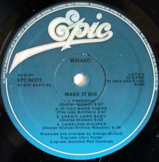 Wham! – Make It Big LP