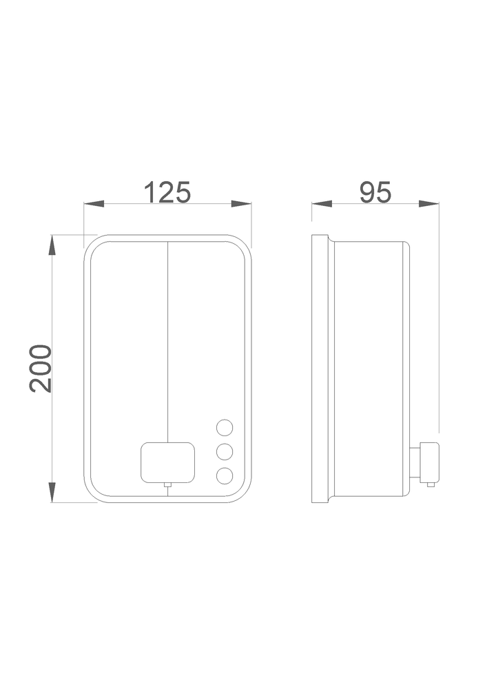 Диспенсер для мыла с кнопкой 1200 мл. нерж. сталь INOX EVO 03050.N чёрный