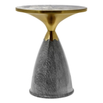 Кофейный столик Secret диам.40см x 54см, серый мрамор, металл, керамика