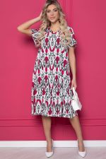 Платье "Малика" (бело-красное) П8832 LT Collection (Акция)