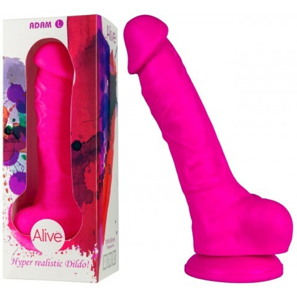 Фаллоимитатор Adam L розовый от Alive (19×4 см)