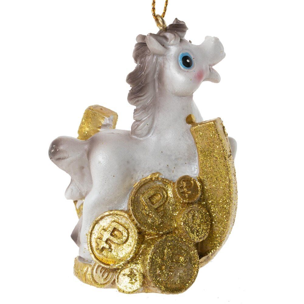 GAEM Фигурка декоративная подвесная "Лошадка", L5 W3 H7,5 см, 6в.