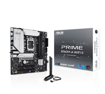 Материнская плата ASUS PRIME B760M-A WIFI II, LGA1700 4xDDR5 4xSATA3 2xM.2 RAID 1xHDMI 1xDP mATX