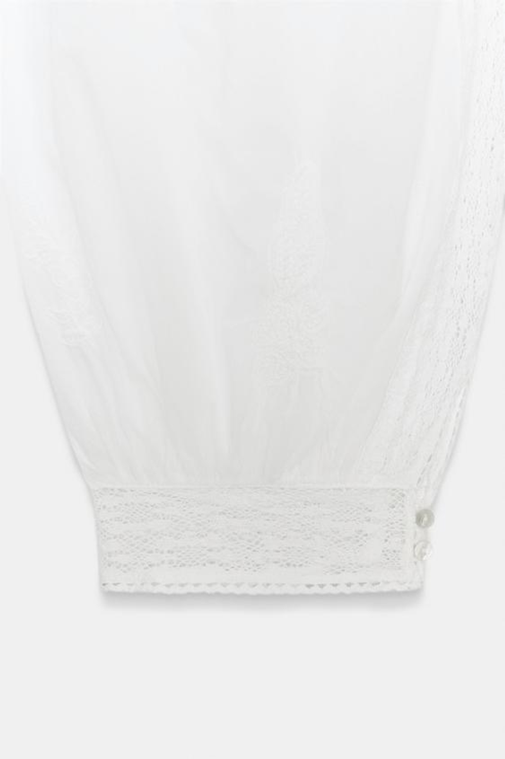 ZARA БРЮКИ-БАГГИ С ВЫШИВКОЙ — ZW COLLECTION, ЭКРЮ