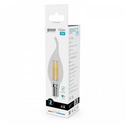 Лампа светодиодная Gauss Filament Elementary E14 12Вт 4100K 42122