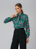 Блуза с принтом клевер