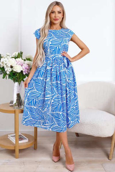 Платье Ольга (голубо-белое) П15887-45М LT Collection