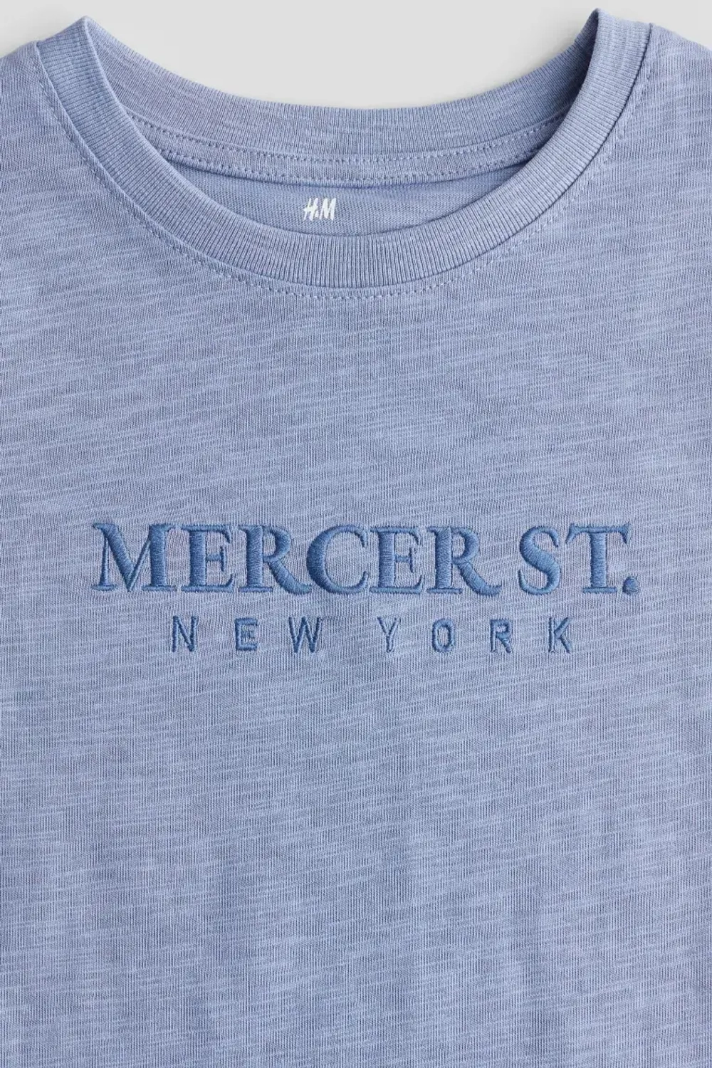 H&M Футболка с принтом и надписью, синий