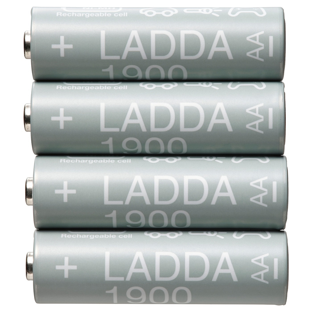 IKEA LADDA  (ИКЕА ЛАДДА)  -  Аккумуляторная батарея, HR06 AA 1,2 В, 1900 мАч