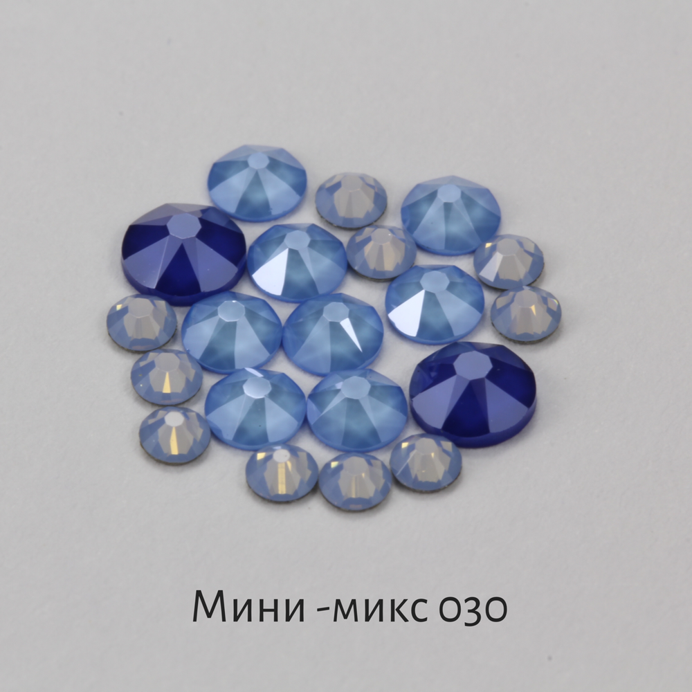 Стразы Swarovski для ногтей, Мини-микс №30 Небесный Дракон, 20шт.