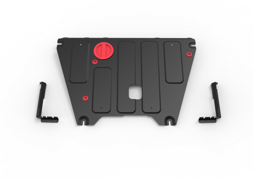 Защита картера и КПП АвтоБроня для Changan CS35 Plus РКПП FWD I поколение рестайлинг 2023-н.в., сталь 1.5 мм, с крепежом, штампованная, 111.08924.1