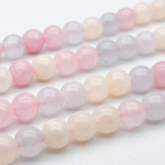 Кварц, тонированный под берилл, диаметр около 8,3-8,4 мм, цена за 23 шт (1/2 нити)